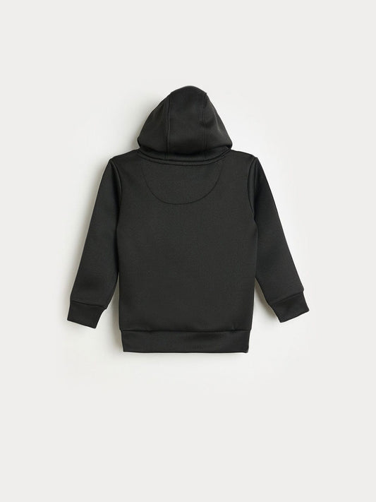 Blue Giraffe Boys Regular Fit Black Logo Sweatshirt