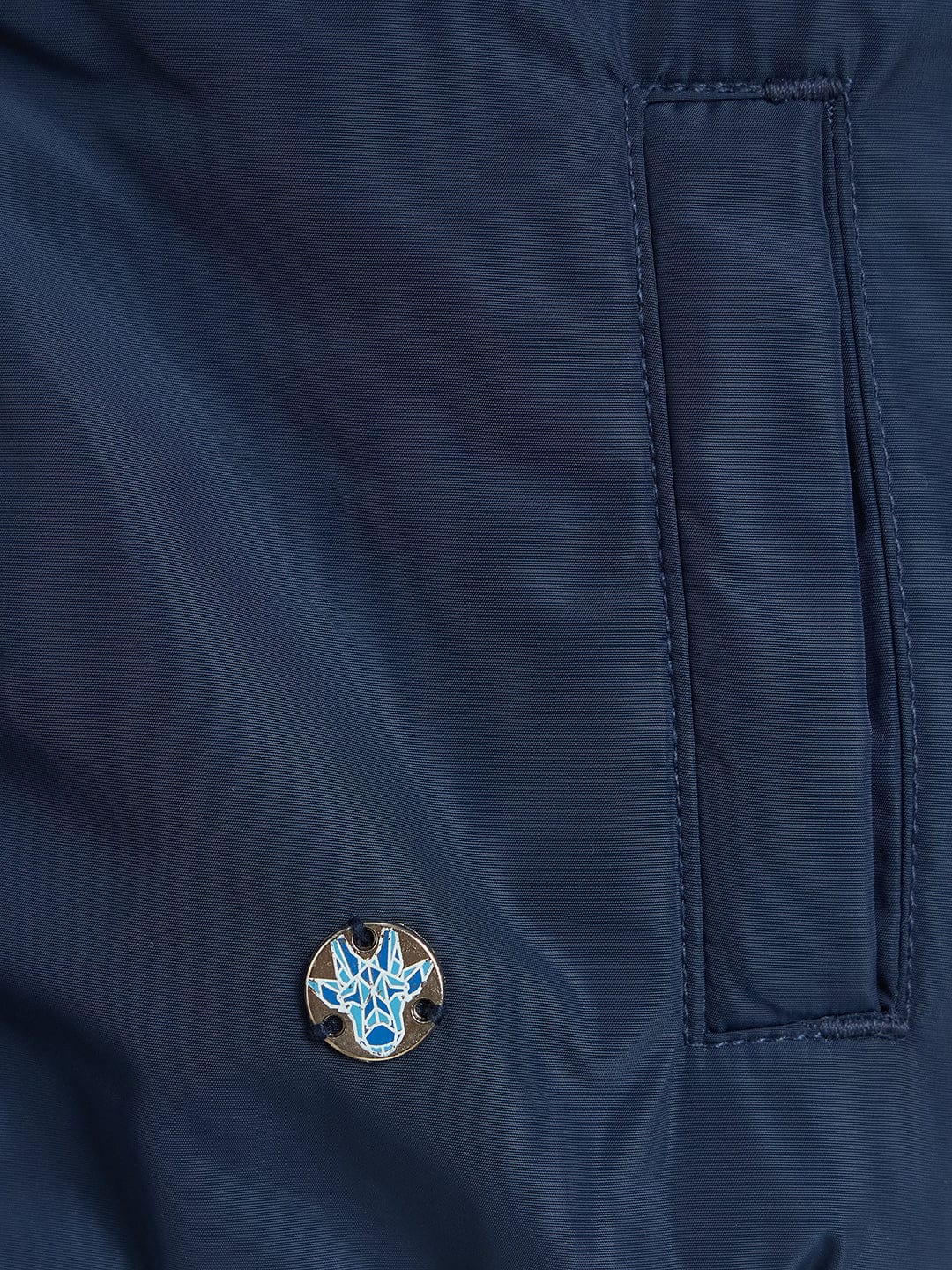 Blue Giraffe Boys Multicolor Solid Crew Neck Hoodie