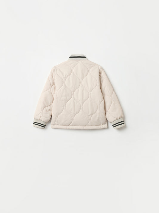 BLUE GIRAFFE Boys Off White Quilted Jacket