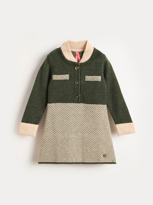 BLUE GIRAFFE Girls Multi Printed Crew Neck Dress