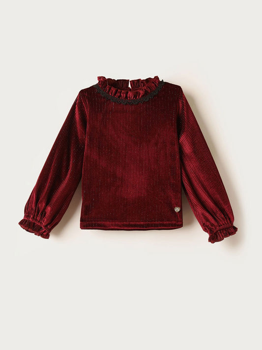 BLUE GIRAFFE Girls Top Win Knitted Pullover Top