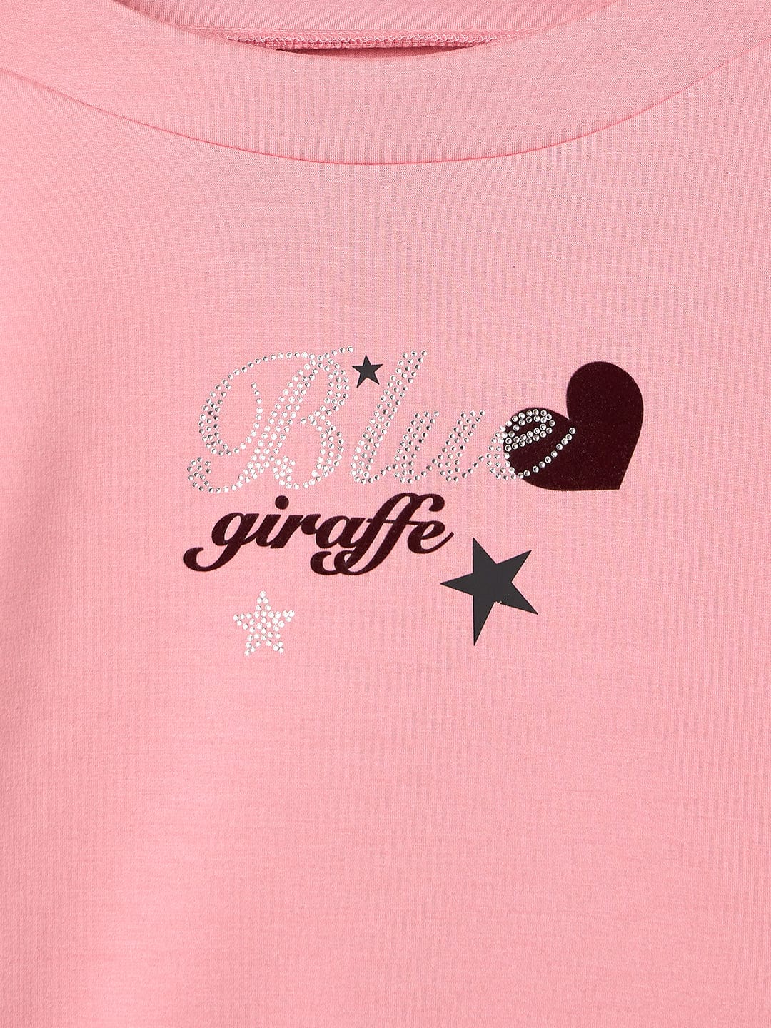BLUE GIRAFFE Girls Pink Printed Sweatshirt