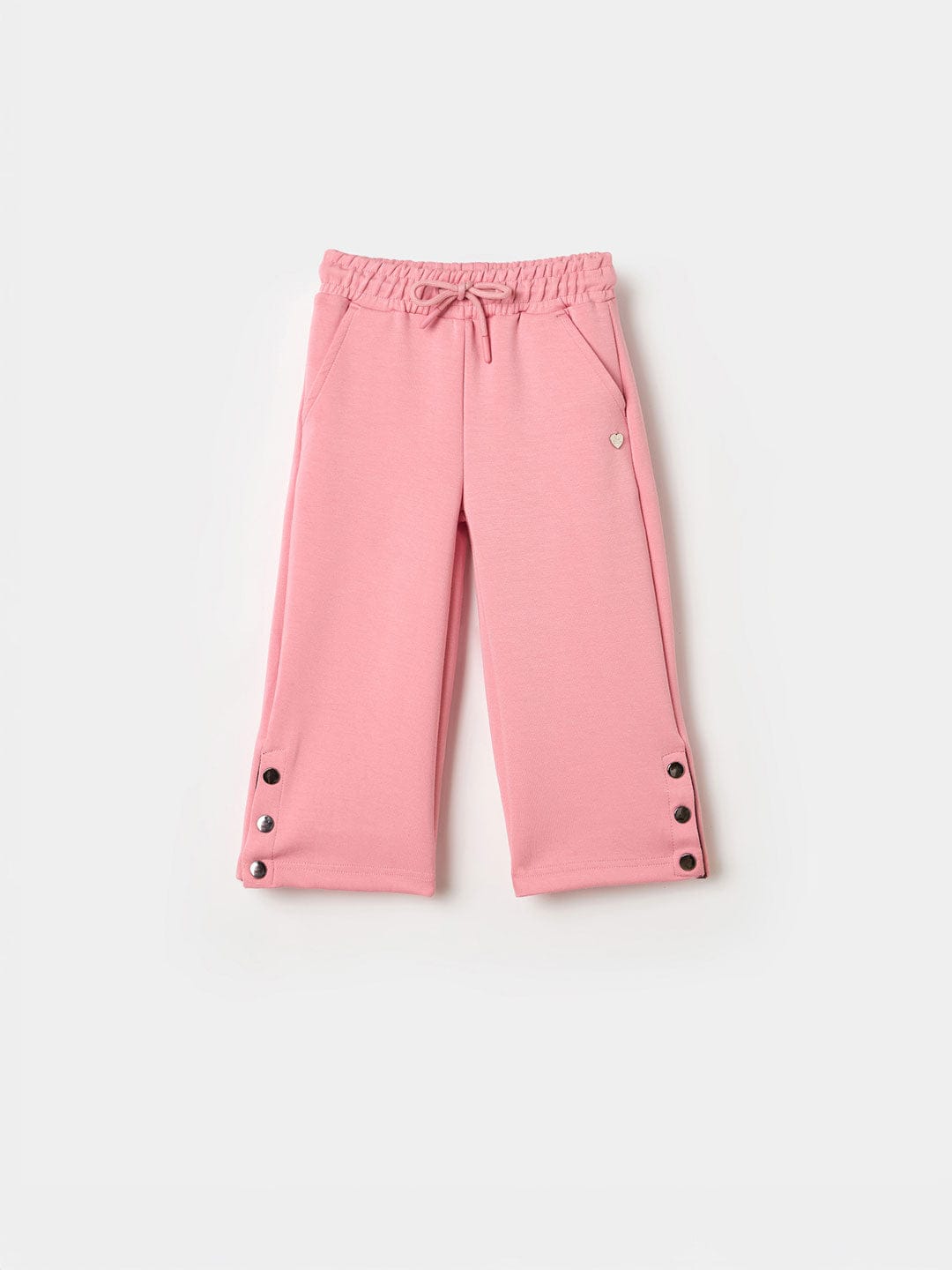 BLUE GIRAFFE Girls Pink Blended Solid Sweatpant