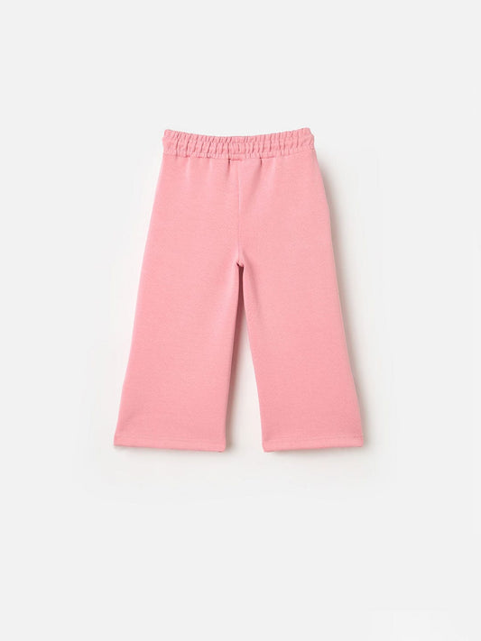 BLUE GIRAFFE Girls Pink Blended Solid Sweatpant