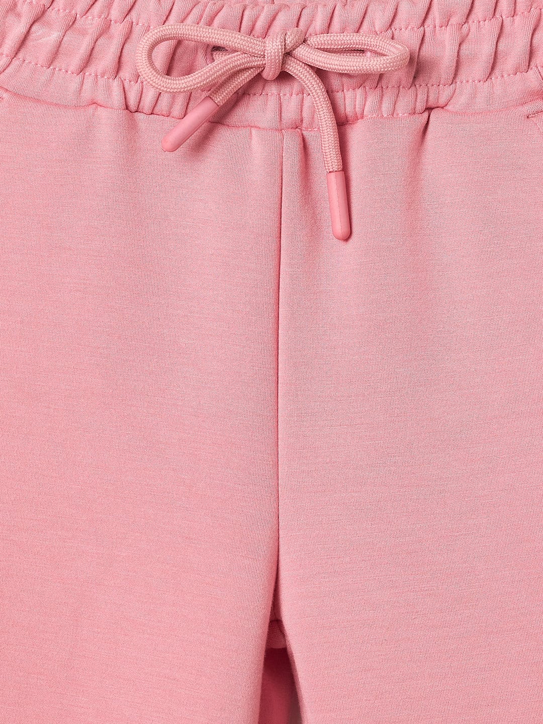 BLUE GIRAFFE Girls Pink Blended Solid Sweatpant