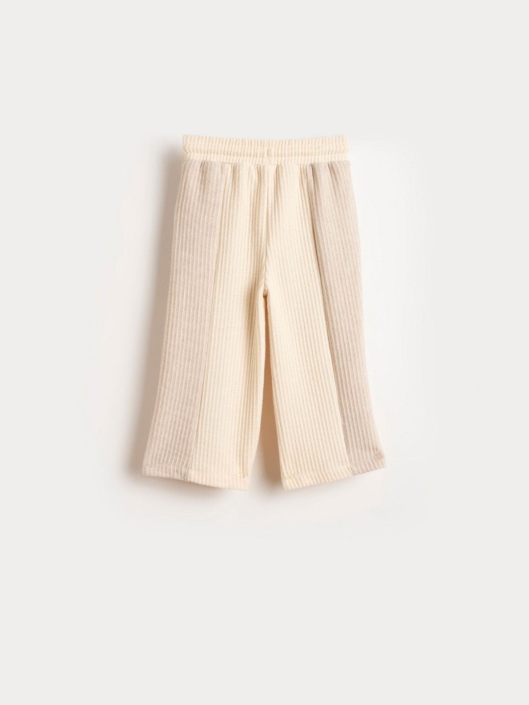 BLUE GIRAFFE Girls Beige Blended Solid Sweatpant