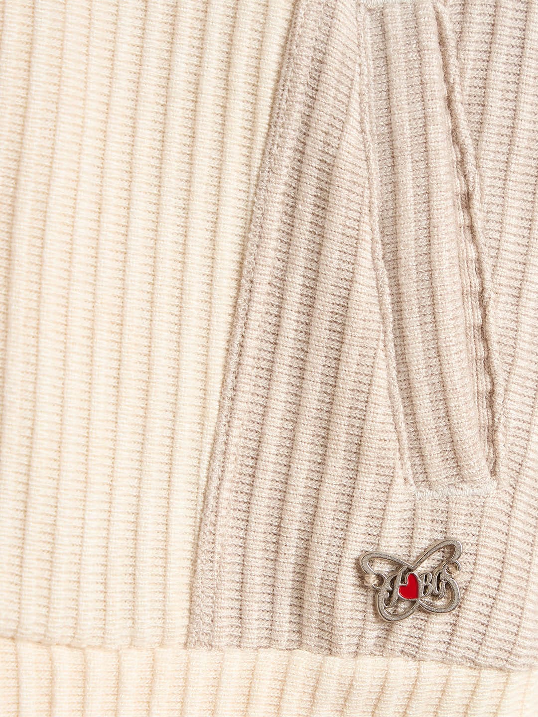 BLUE GIRAFFE Girls Beige Solid Sweatshirt