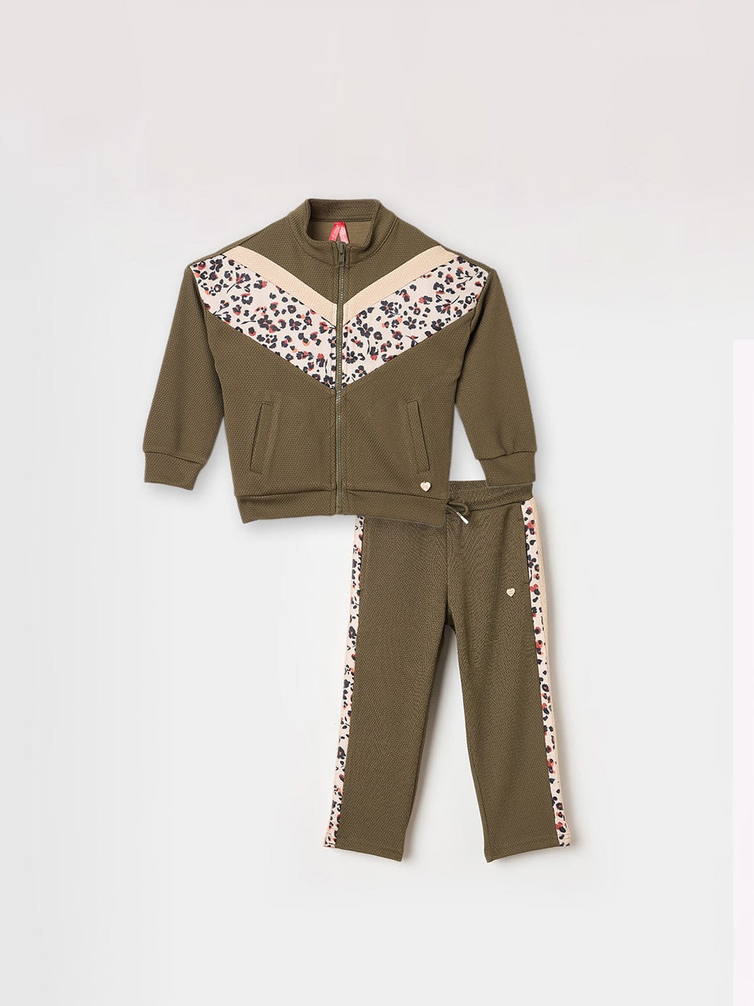 BLUE GIRAFFE Girls Green Polyester Solid Sweatpant