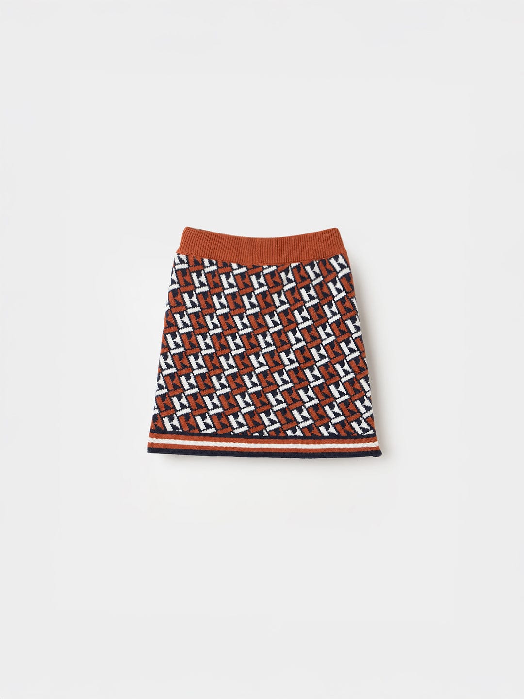 ELLE Girls Brown Printed Skirt