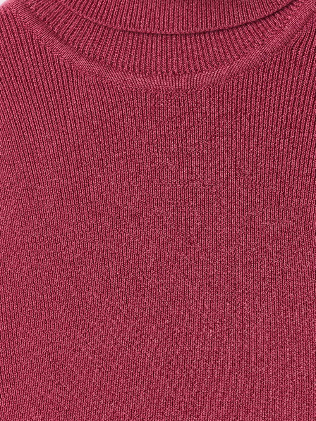 Elle Kids Pink Solid Turtle Neck Sweater