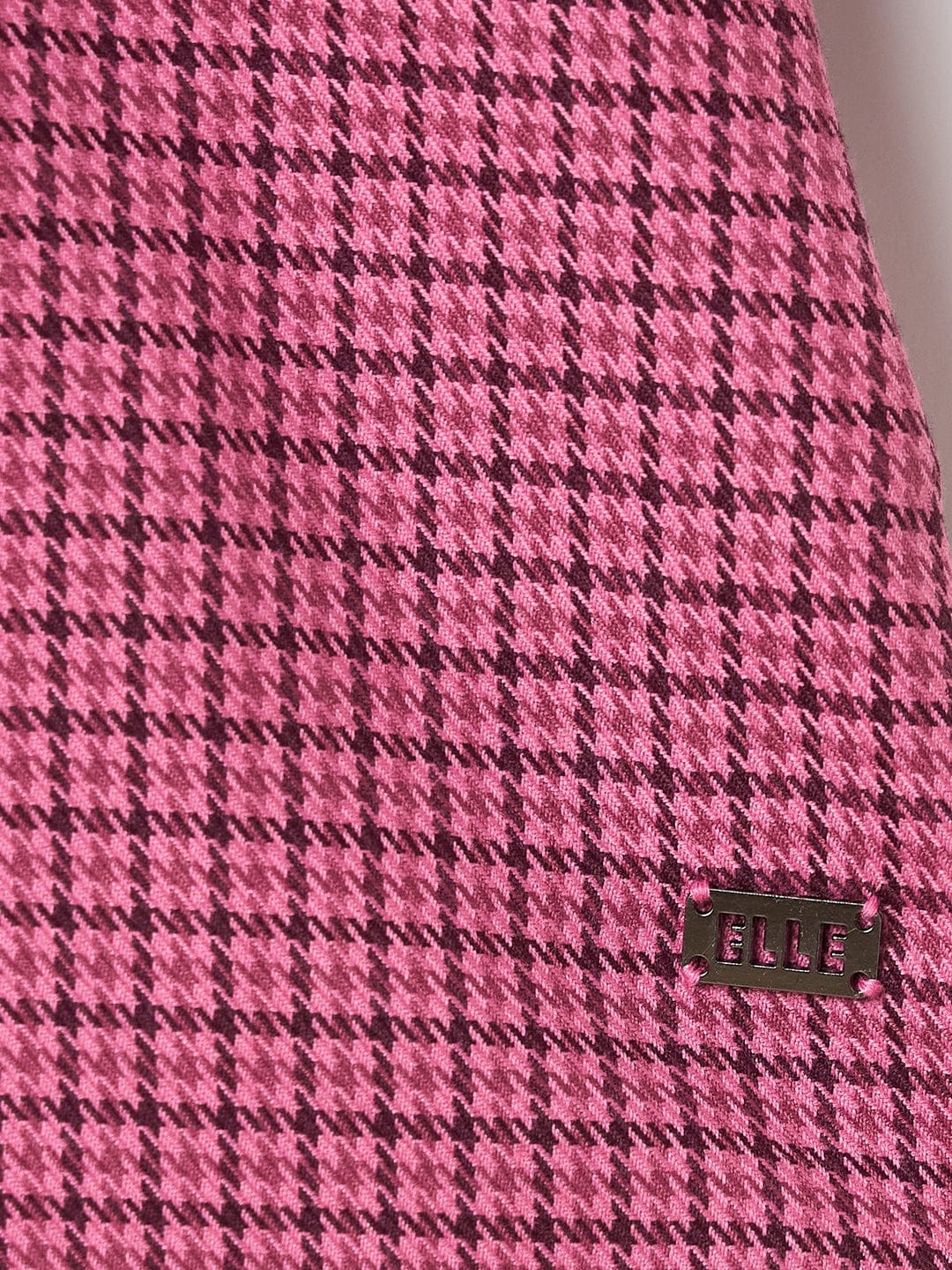 ELLE Girls Pink Embroidered Shirt Collar Dress