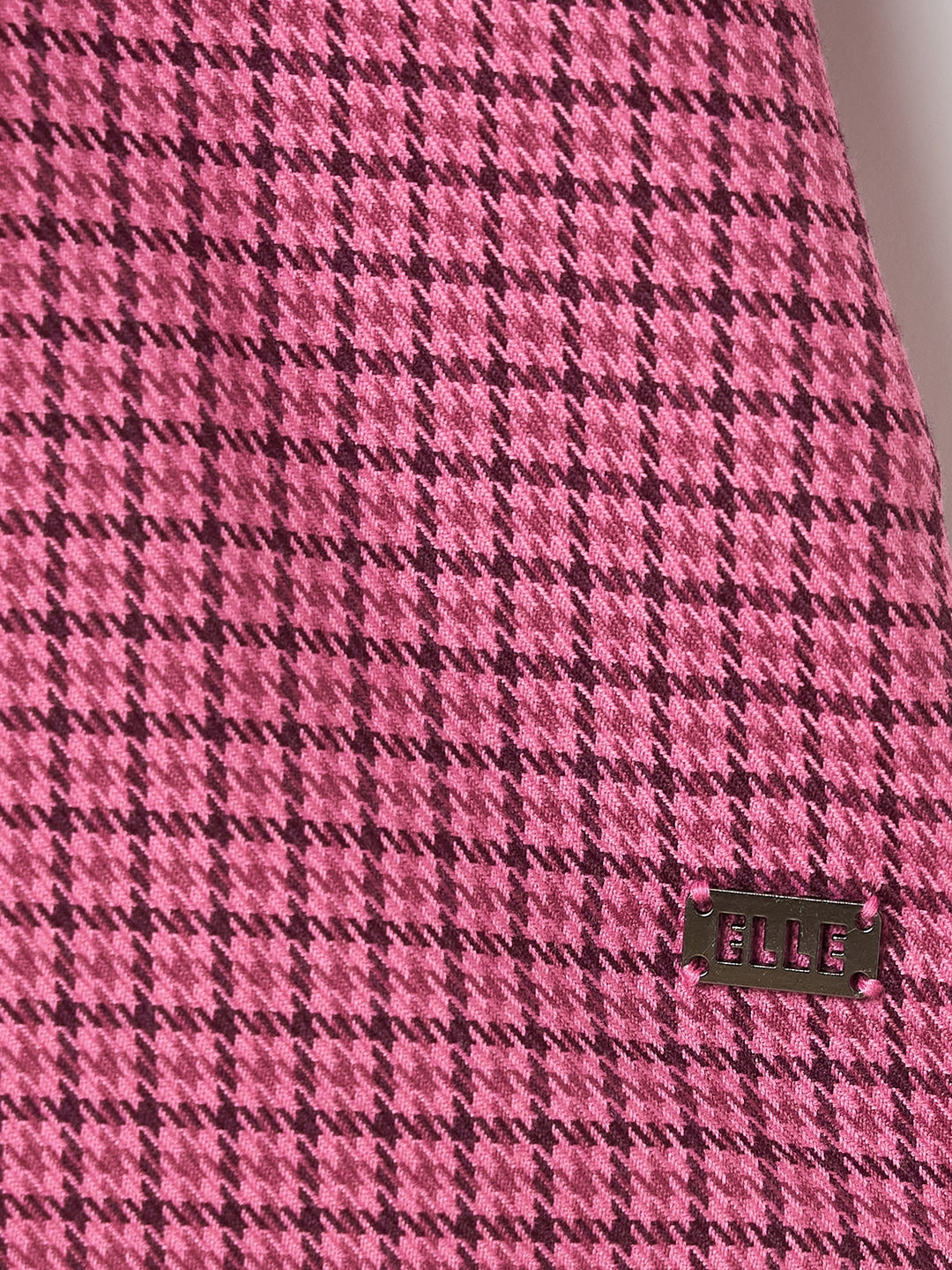 ELLE Girls Pink Embroidered Shirt Collar Dress