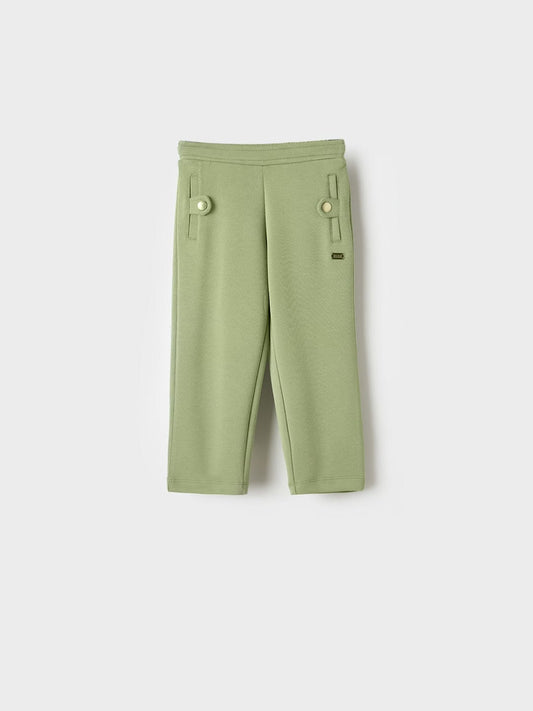 ELLE Girls Green Blended Solid Sweatpant