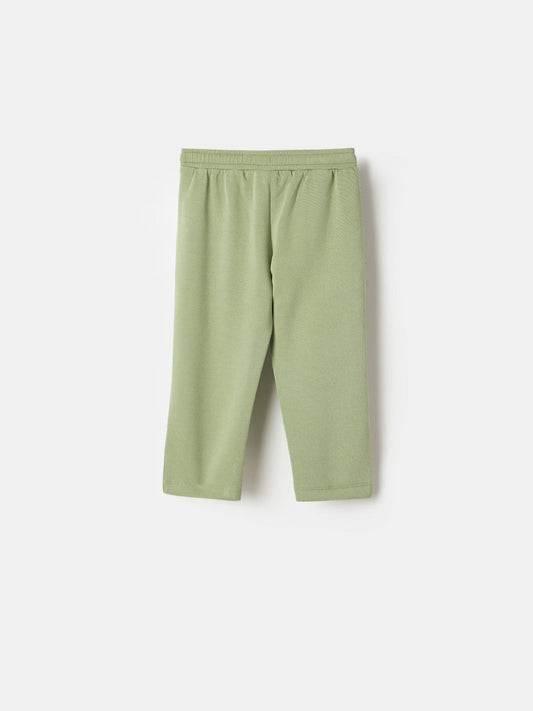 ELLE Girls Green Blended Solid Sweatpant