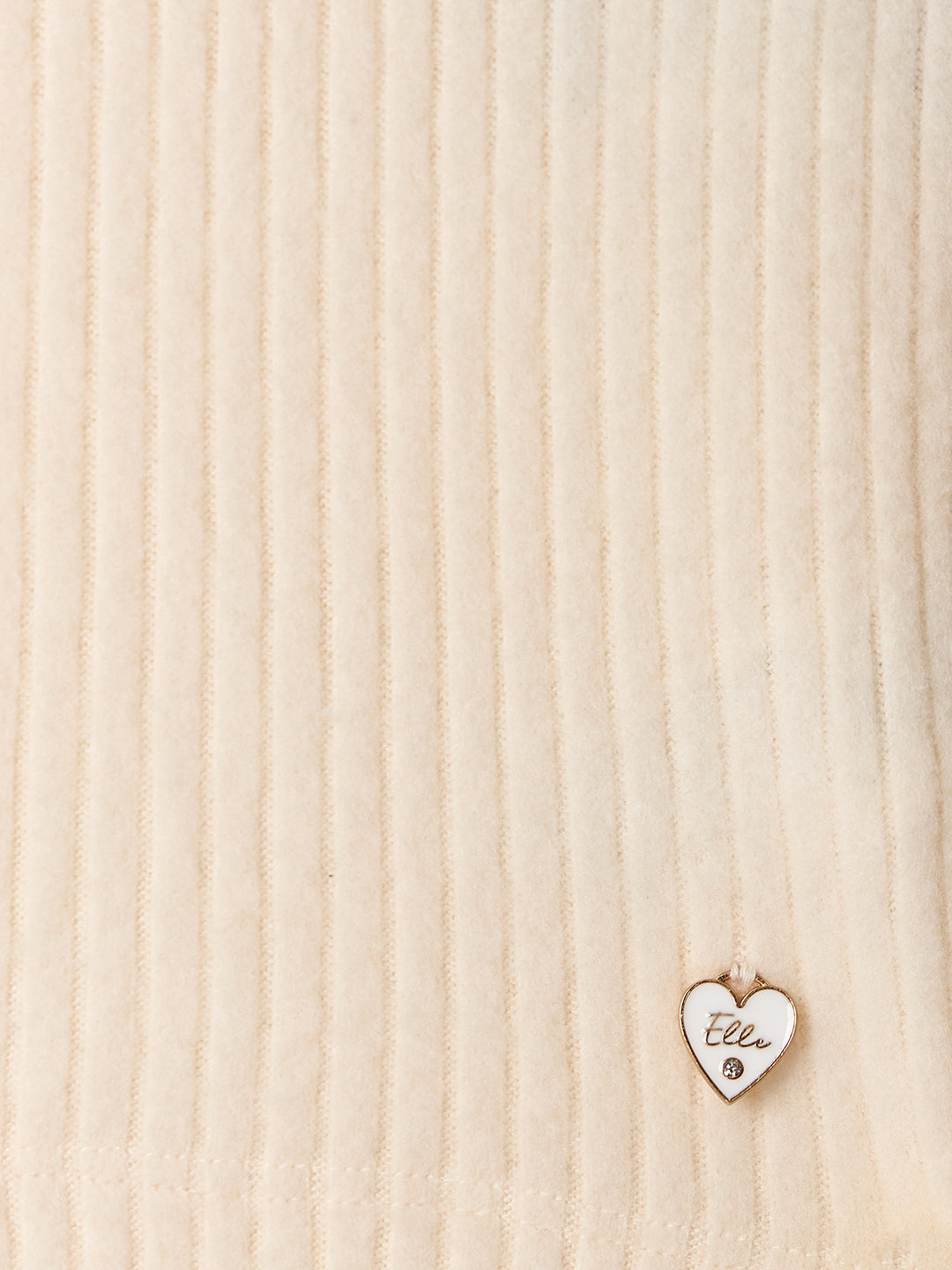 Elle Kids Beige Solid Crew Neck Sweater