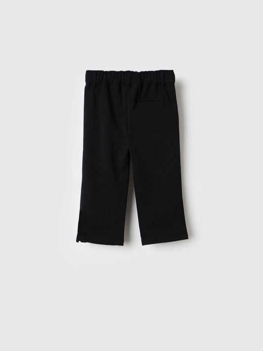 ELLE Girls Black Polyester Solid Trouser