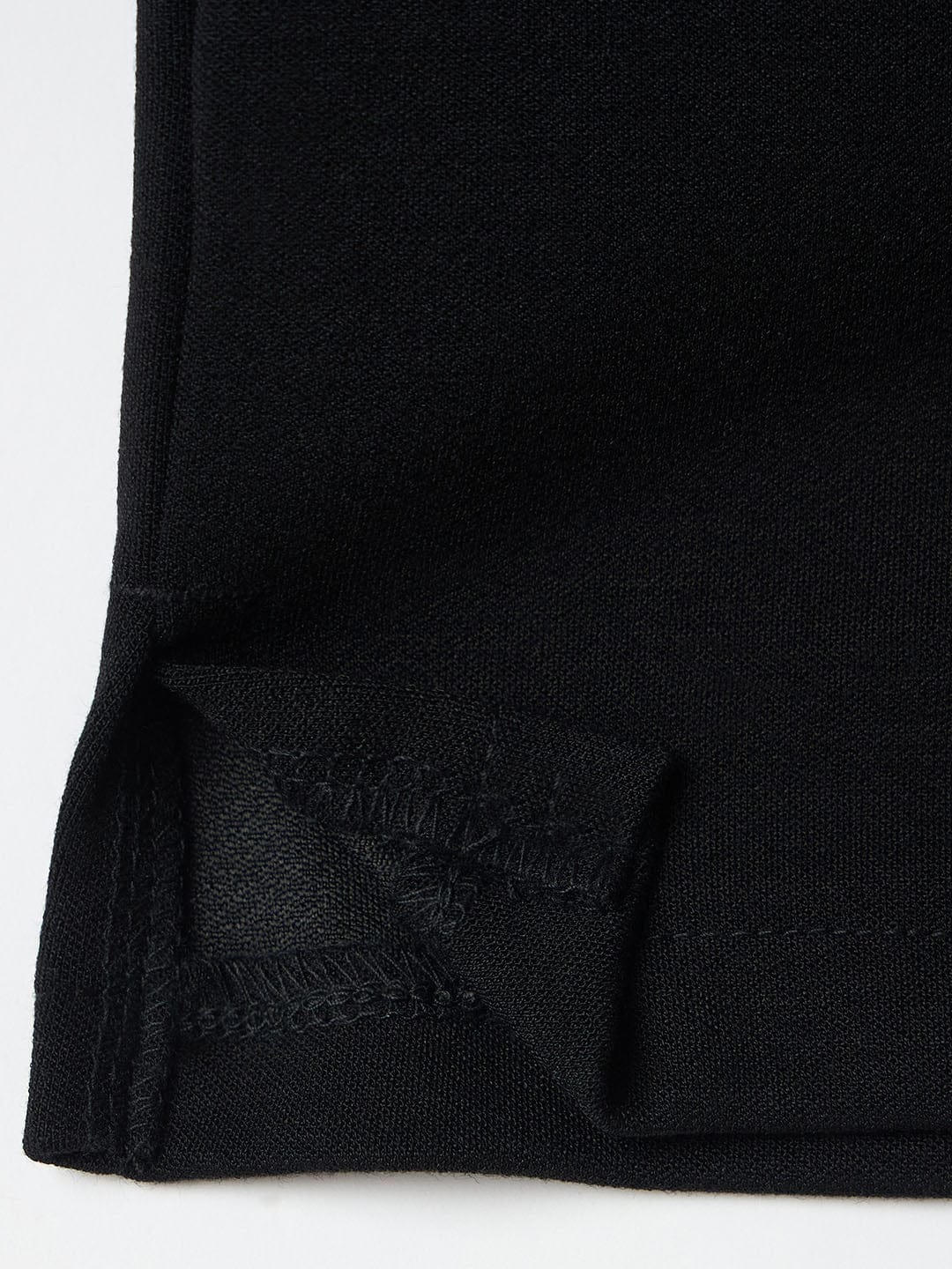 ELLE Girls Black Polyester Solid Trouser