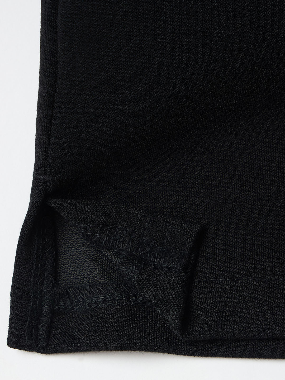 ELLE Girls Black Polyester Solid Trouser