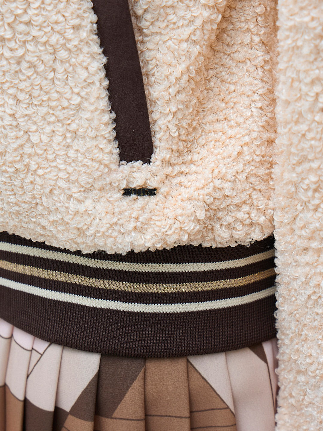 ELLE Women Cream Solid Shirt Collar Jacket