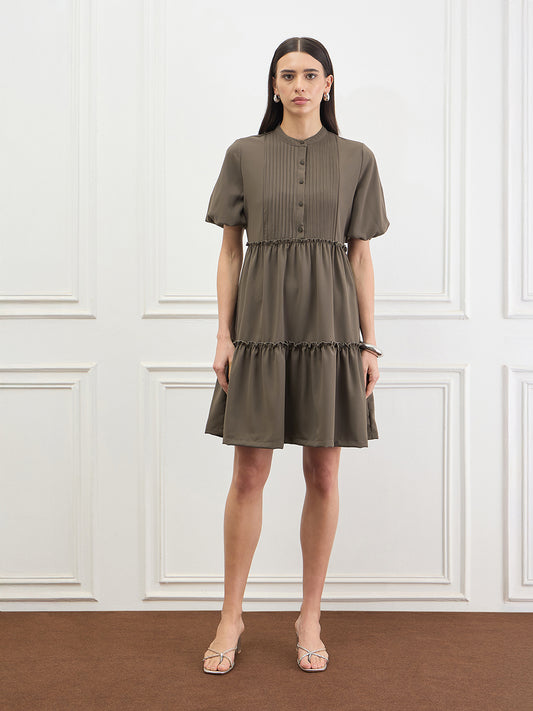 Iconic Women Brown Dress