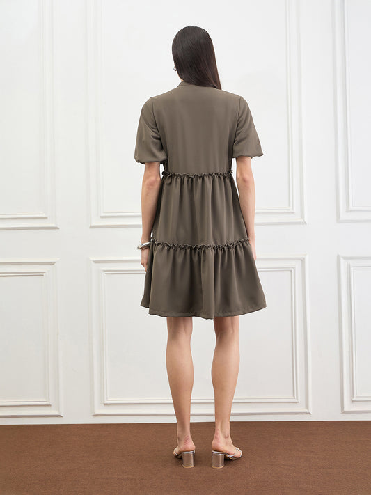 ICONIC Women Brown Dress