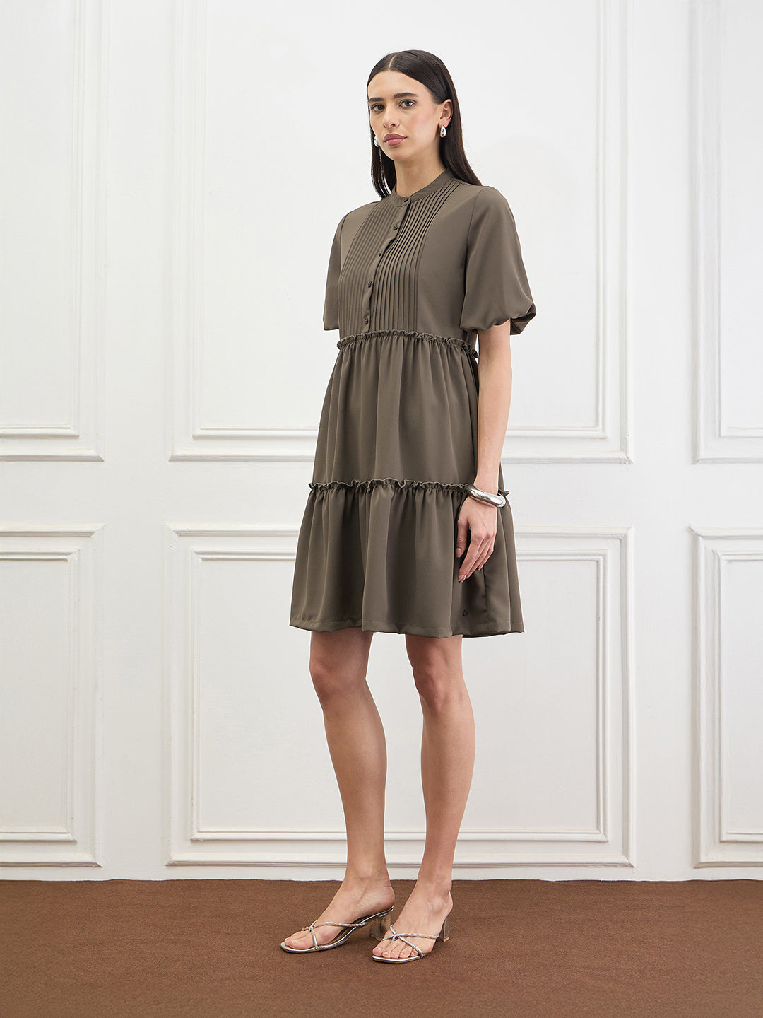 ICONIC Women Brown Dress