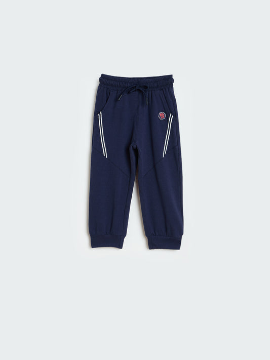Blue Giraffe Boys Blue Solid Regular Fit Jogger
