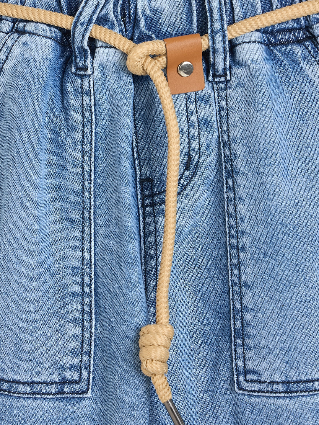 Blue Giraffe Boys Blue Pocket and Cord Belt Jeans