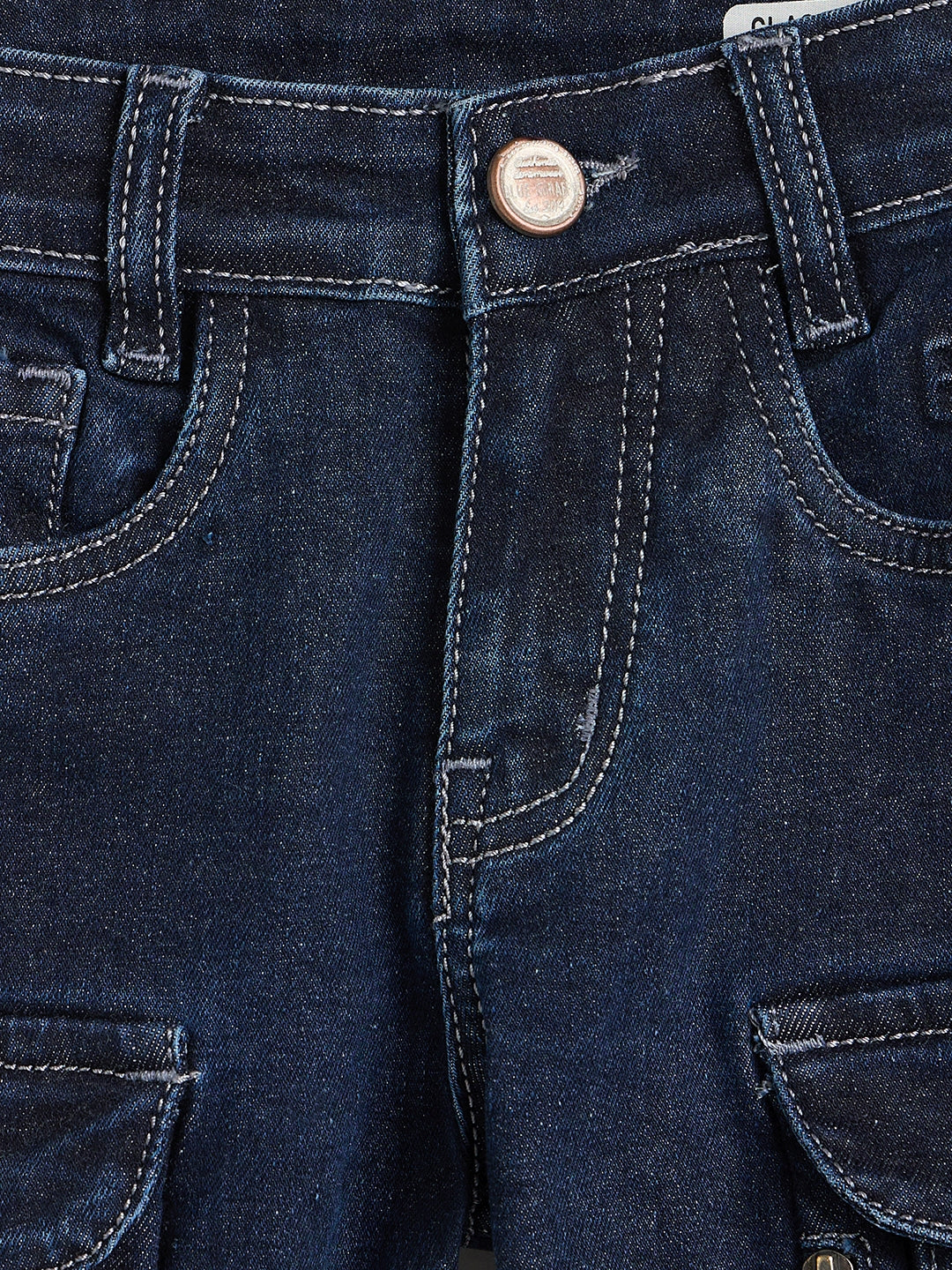 Blue Giraffe Boys Navy Blue Straight Fit Jeans