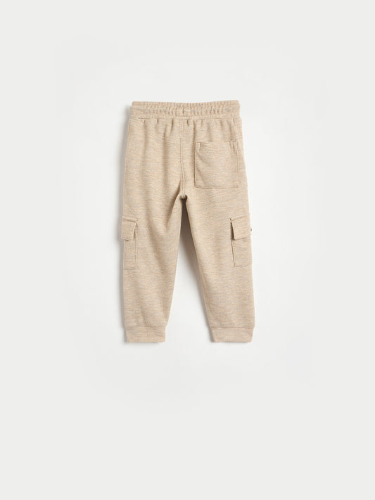 Blue Giraffe Boys Beige Jogger