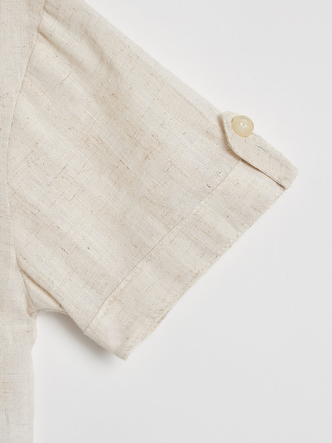 Blue Giraffe Boys Beige Striped Structure Shirt