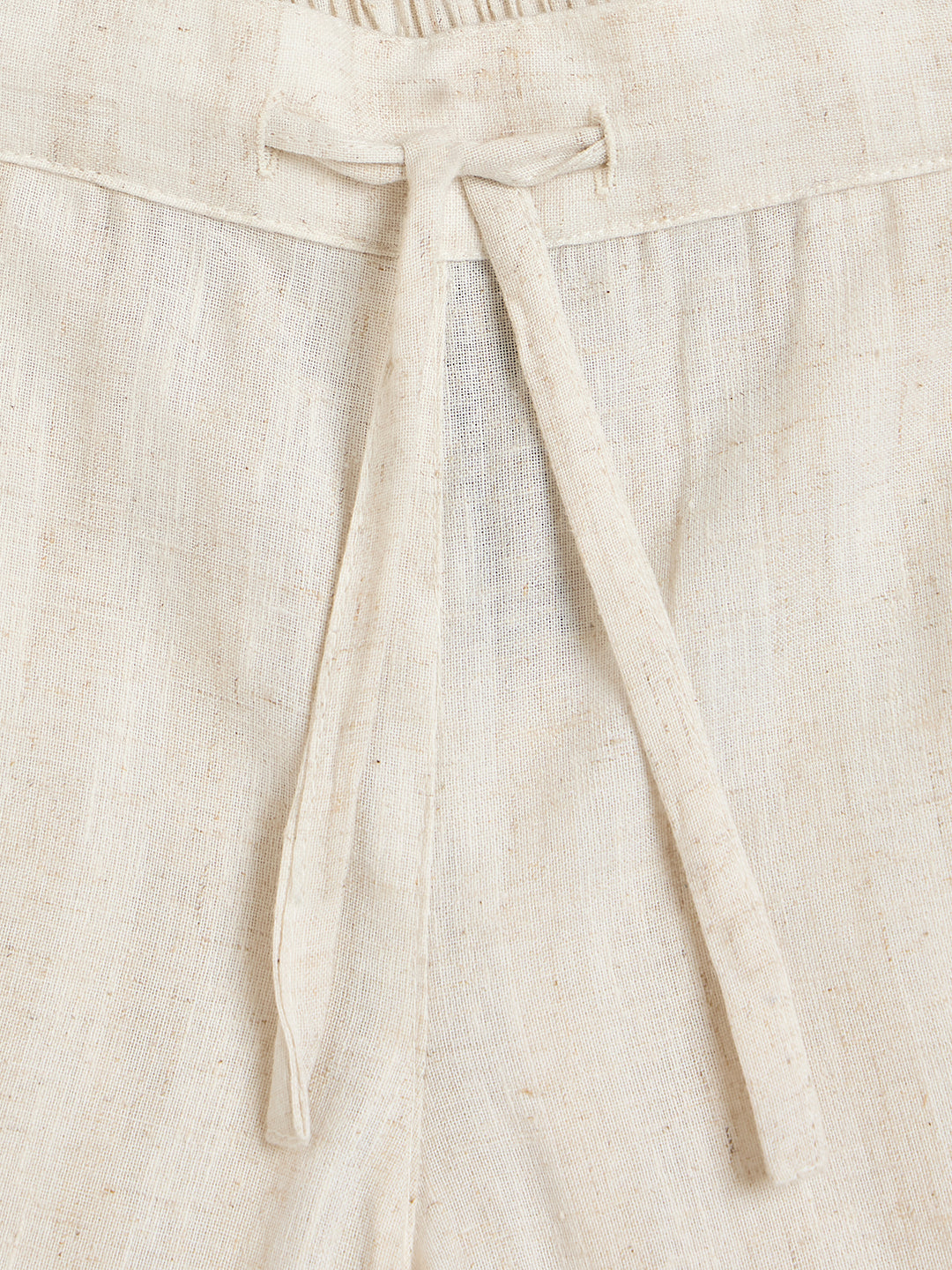 Blue Giraffe Boys Beige Striped Regular Fit Pure Cotton Shorts