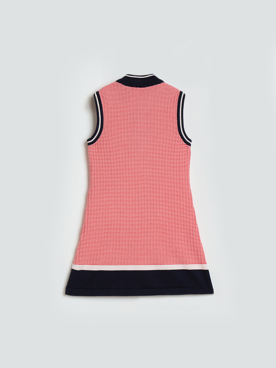 Blue Giraffe Red Striped Stretchable A-Line Fit Pure Cotton Dress