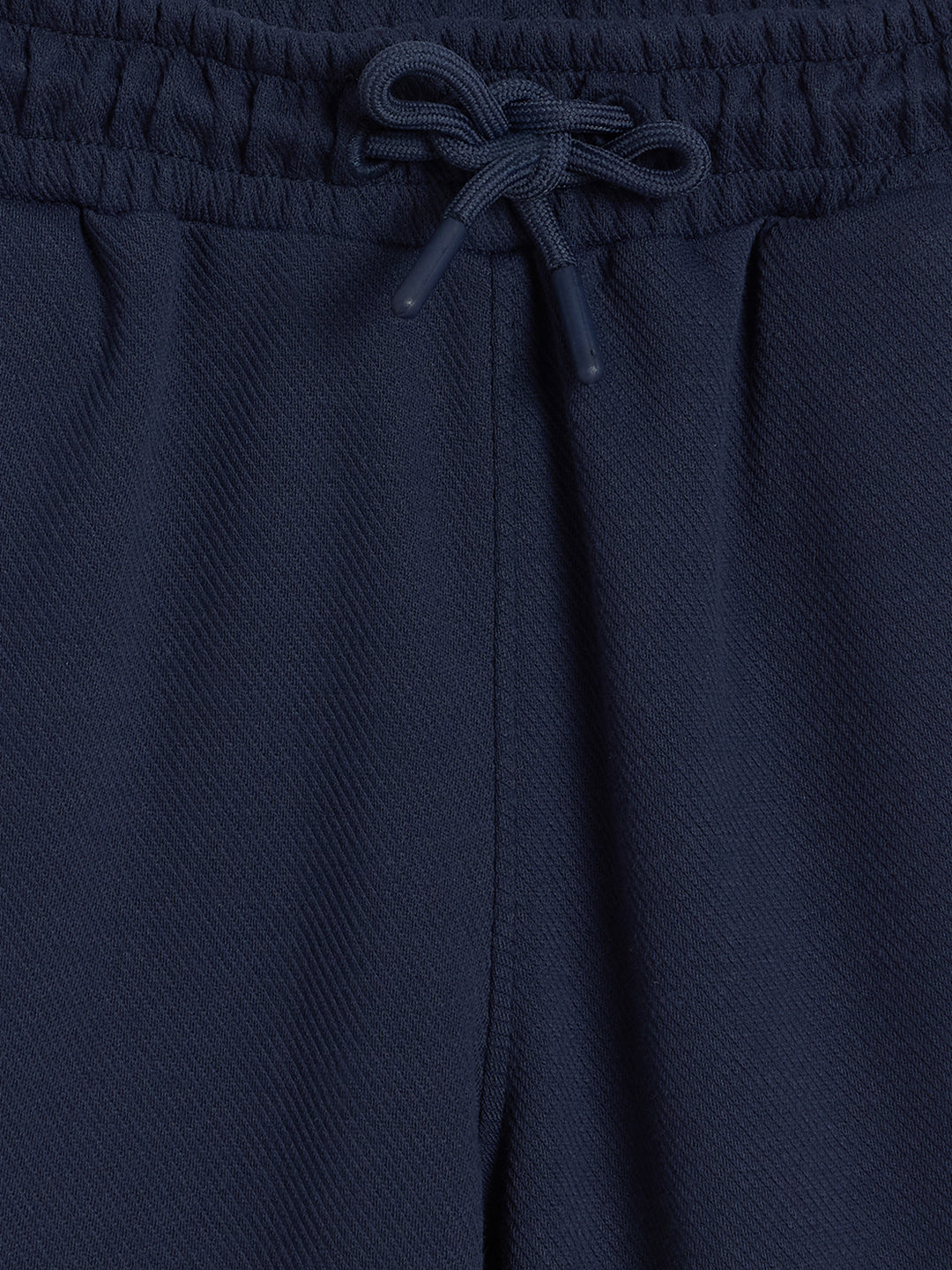 Blue Giraffe Girls Navy Blue Solid Regular Fit Trouser