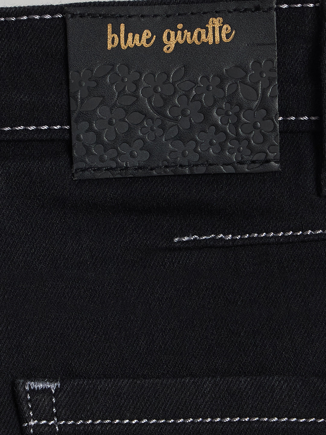 Blue Giraffe Blue Solid Stretchable Barrel Fit Jeans