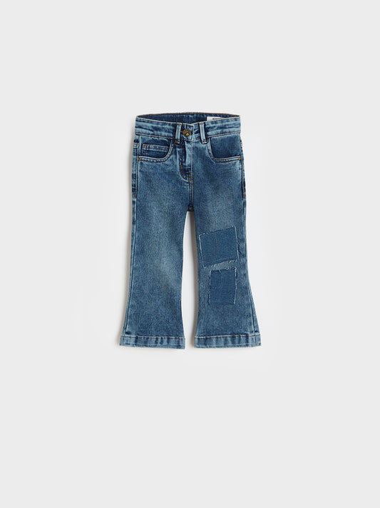 Blue Giraffe Girls Blue Bootcut Fit Jeans