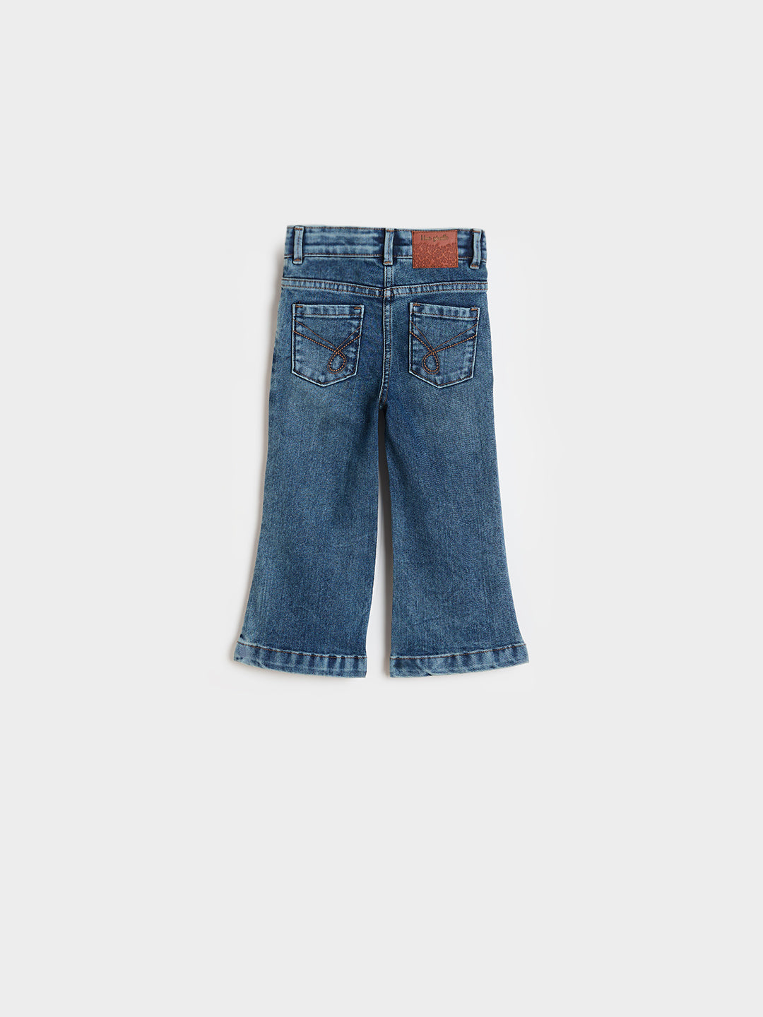 Blue Giraffe Girls Blue Bootcut Fit Jeans