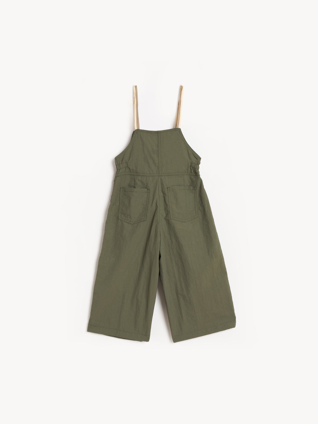 Blue Giraffe Girls Green Solid Regular Fit Jumpsuit