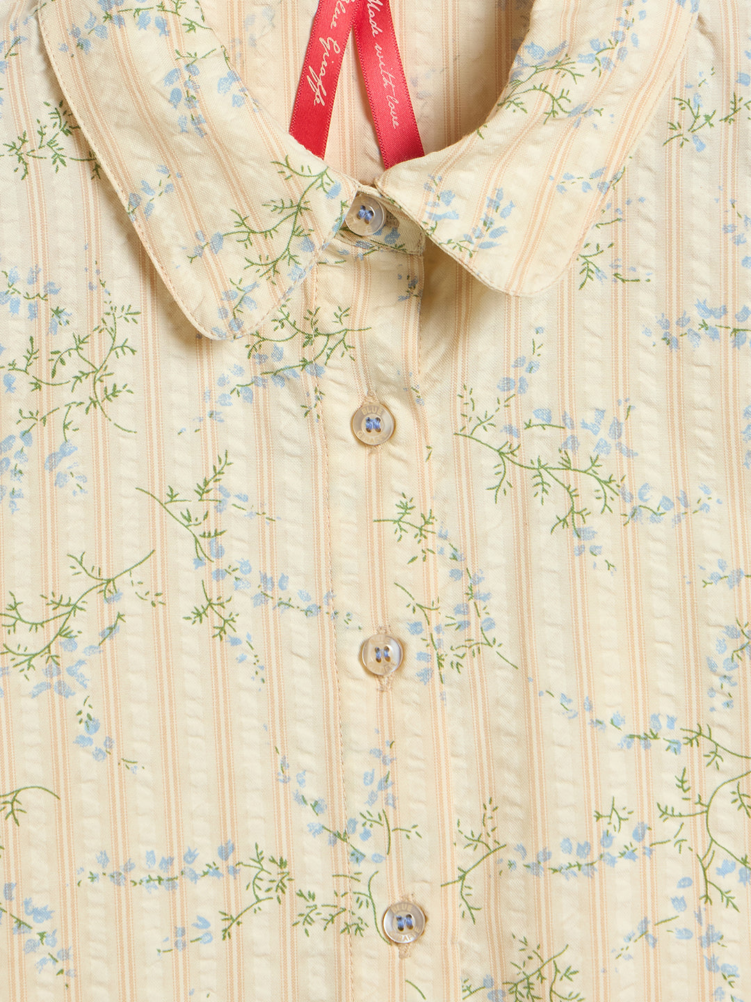 Blue Giraffe Girls Beige Printed Top