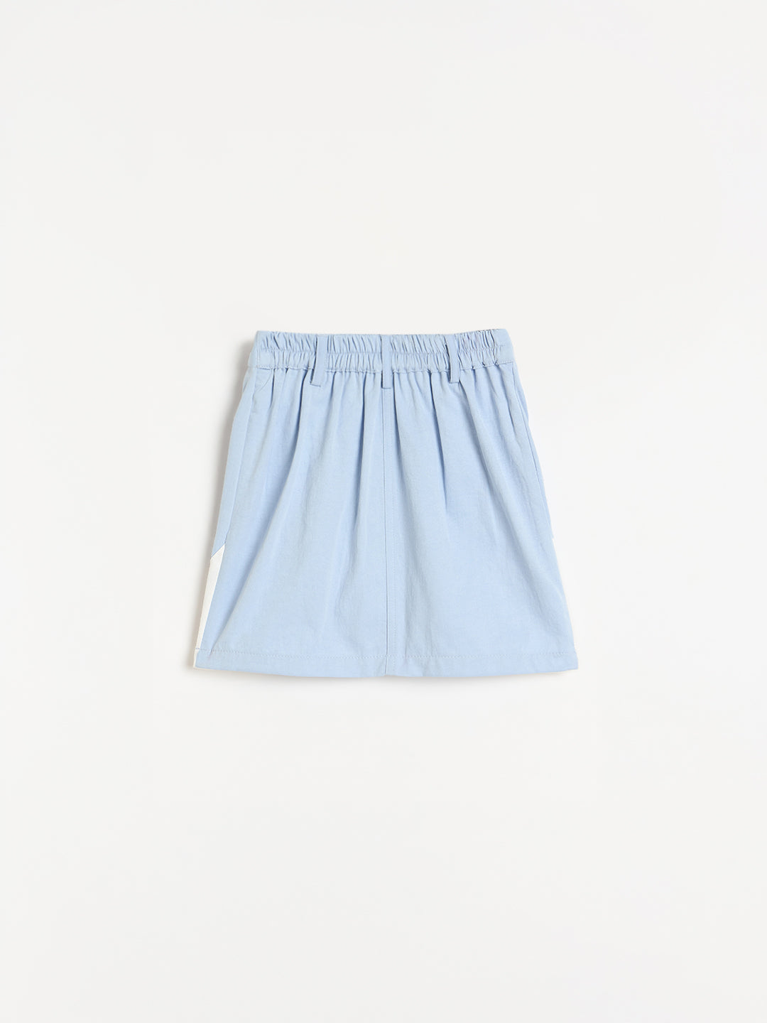 Elle Girls Blue Solid Regular Fit Skirt