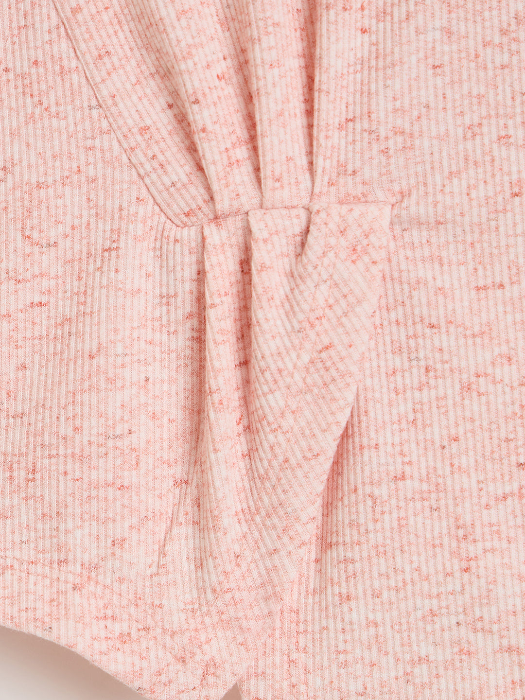 Elle Girls Peach Printed Boxy Fit T-Shirt