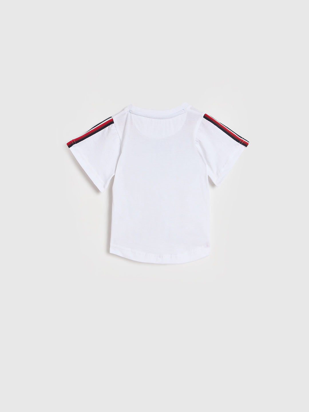 Elle Girls White Printed Boxy Fit Pure Cotton T-Shirt