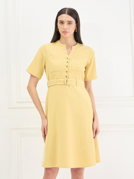 ICONIC Women Yellow Dress