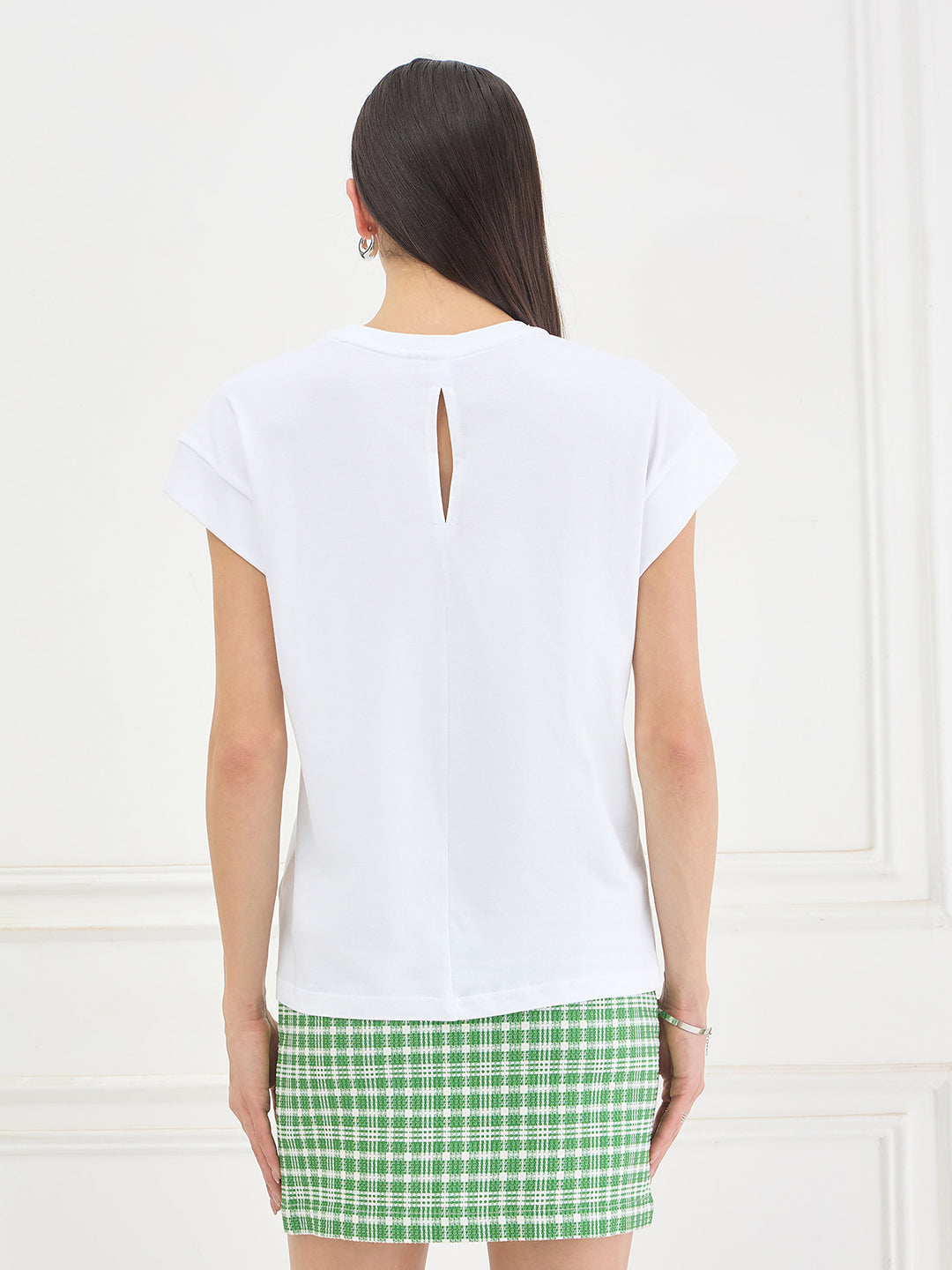 ICONIC Women Cotton White Printed T-Shirt