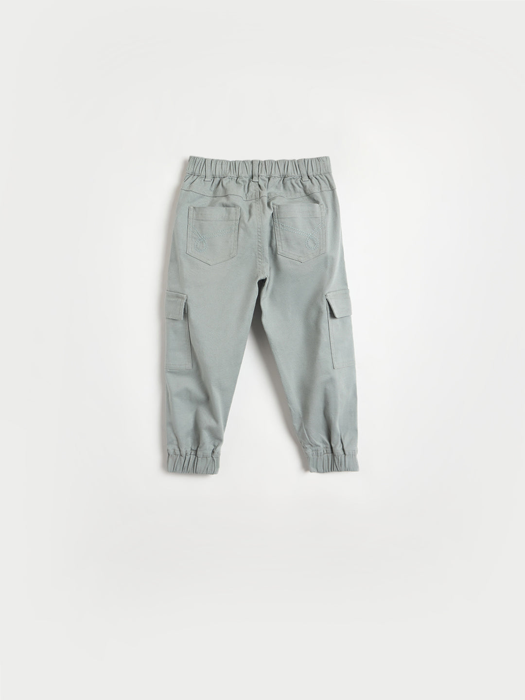 Blue Giraffe Boys Green Solid Regular Fit Jogger