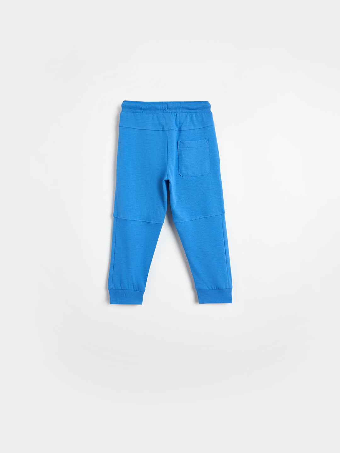 Blue Giraffe Boys Blue Solid Regular Fit Pure Cotton Jogger