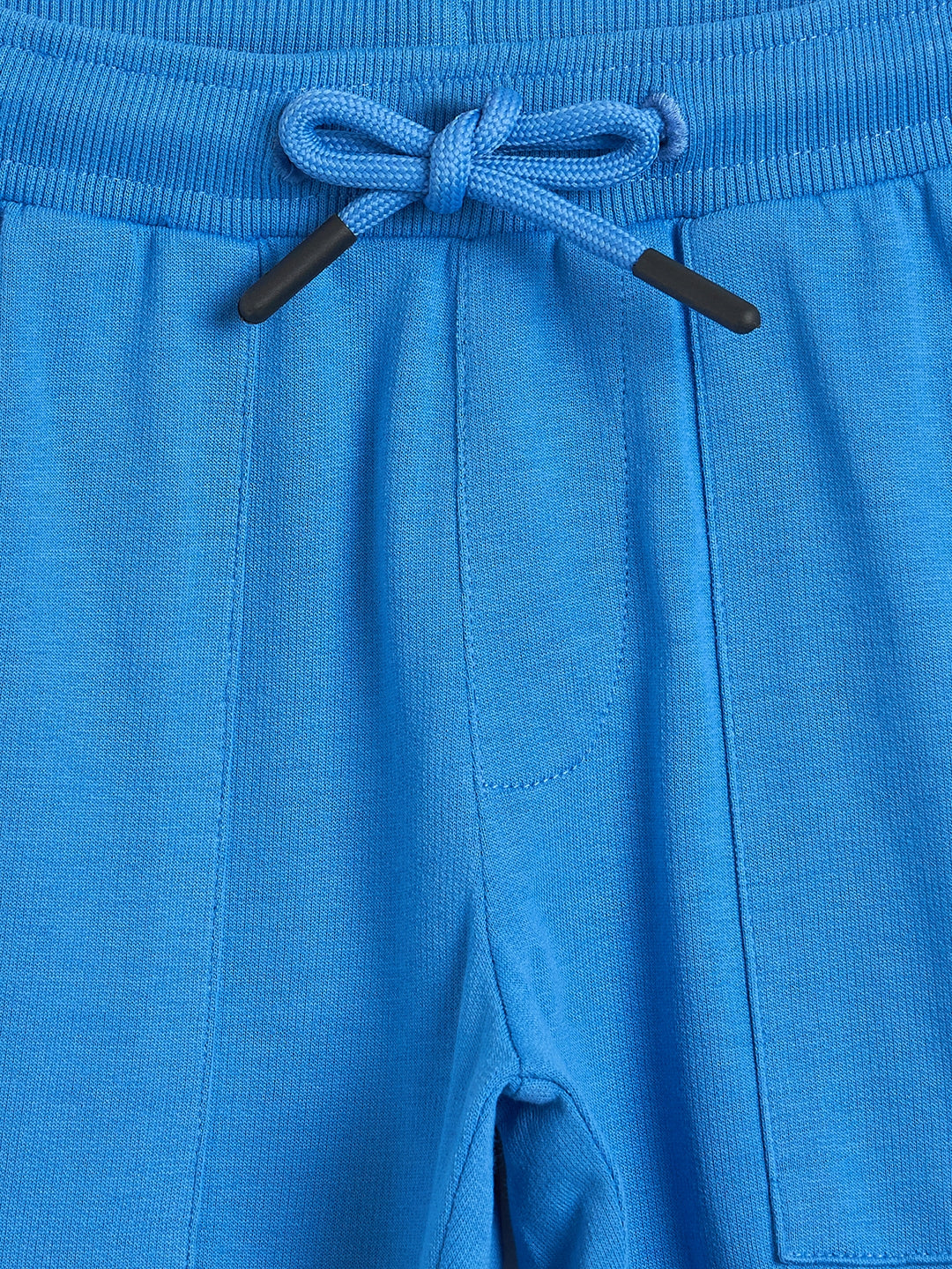 Blue Giraffe Boys Blue Solid Regular Fit Pure Cotton Jogger
