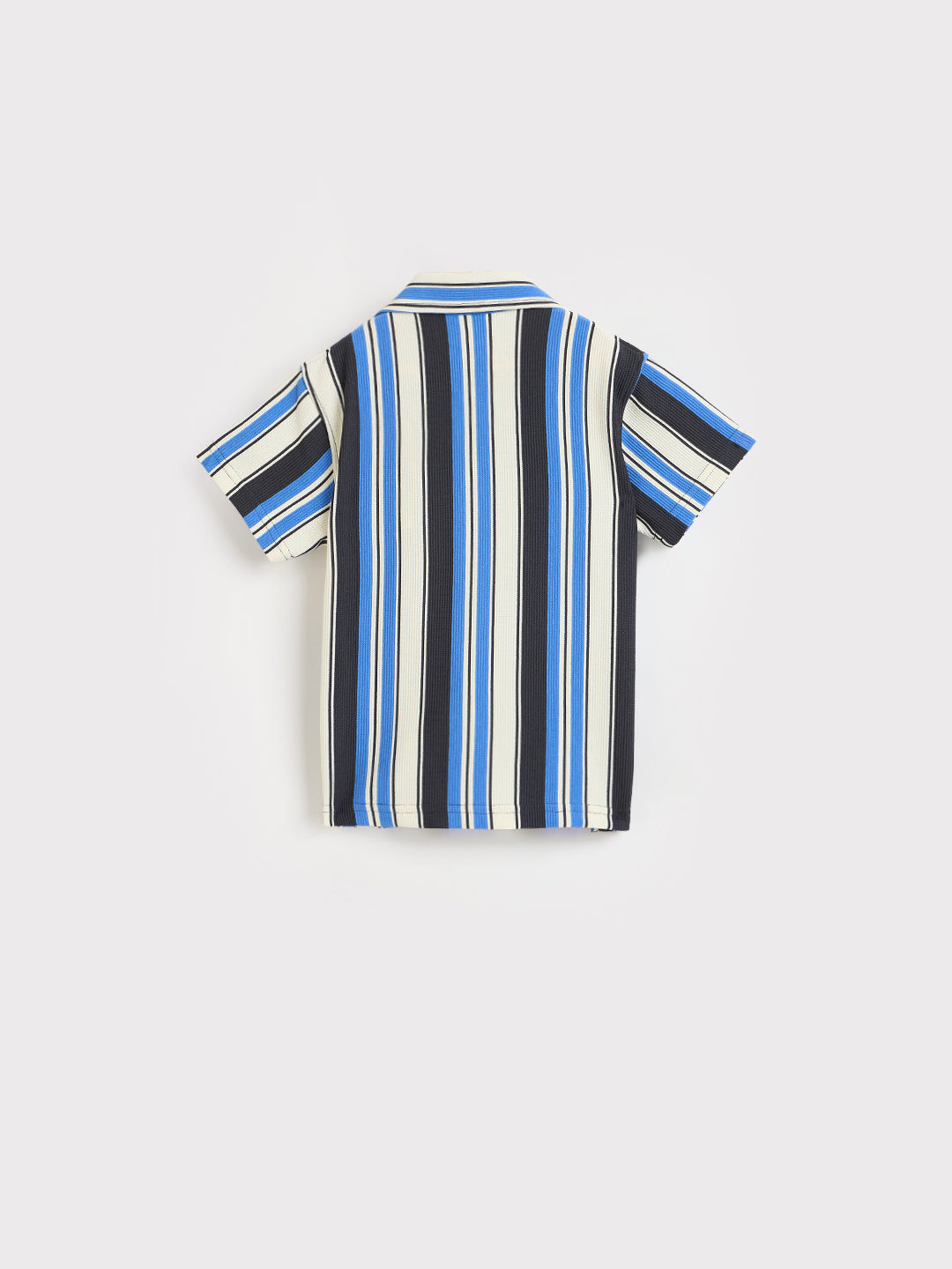 Blue Giraffe Boys Multicolor Striped Shirt