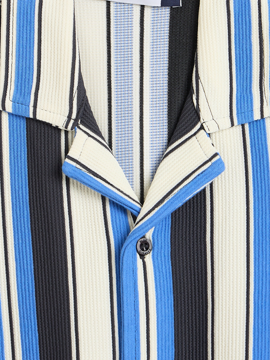 Blue Giraffe Boys Multicolor Striped Shirt