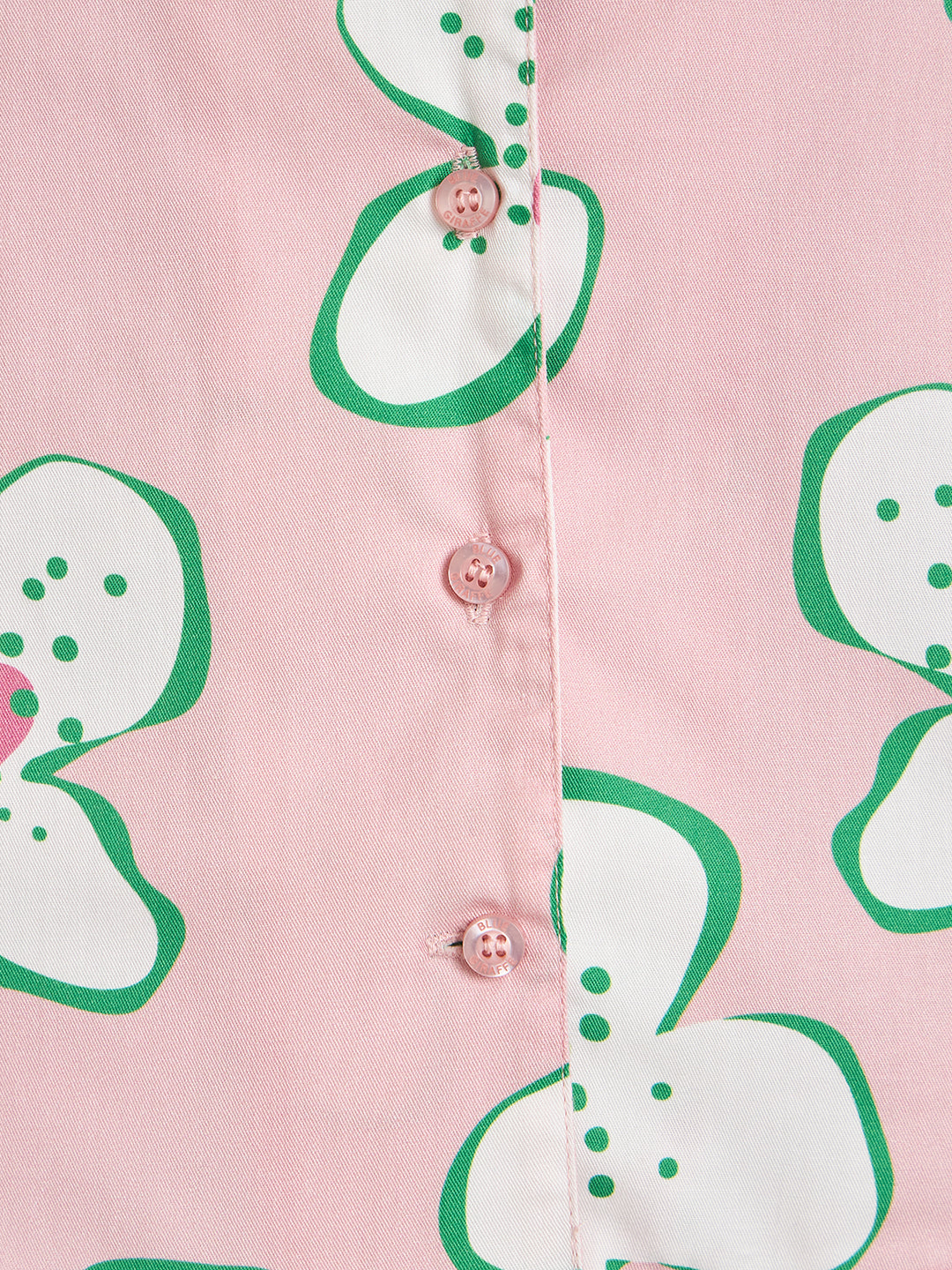 Blue Giraffe Girls Pink Printed Regular Fit Pure Cotton Top